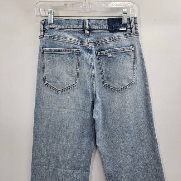 Daze Women’s Far Out High Rise Wide Leg Jeans Size 28 Light Wash Retro Flare - Picture 5 of 10